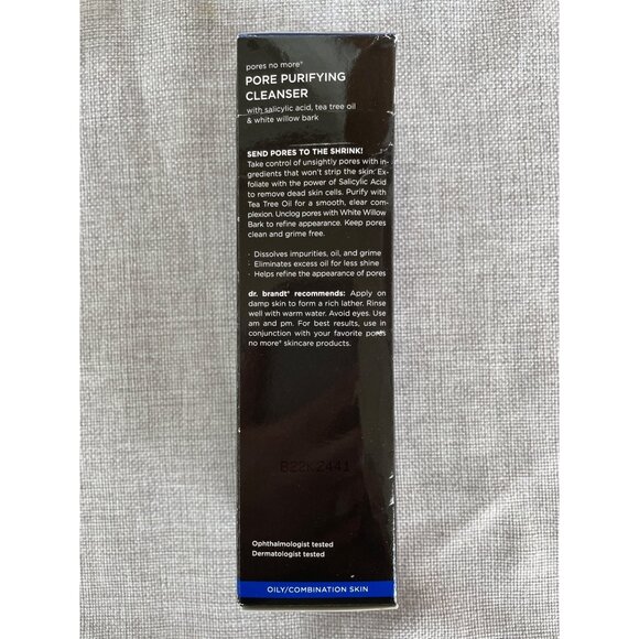 Dr. Brandt Skincare Pores No More Pore Purifying Cleanser Full size 3.5 fl oz - Picture 7 of 9